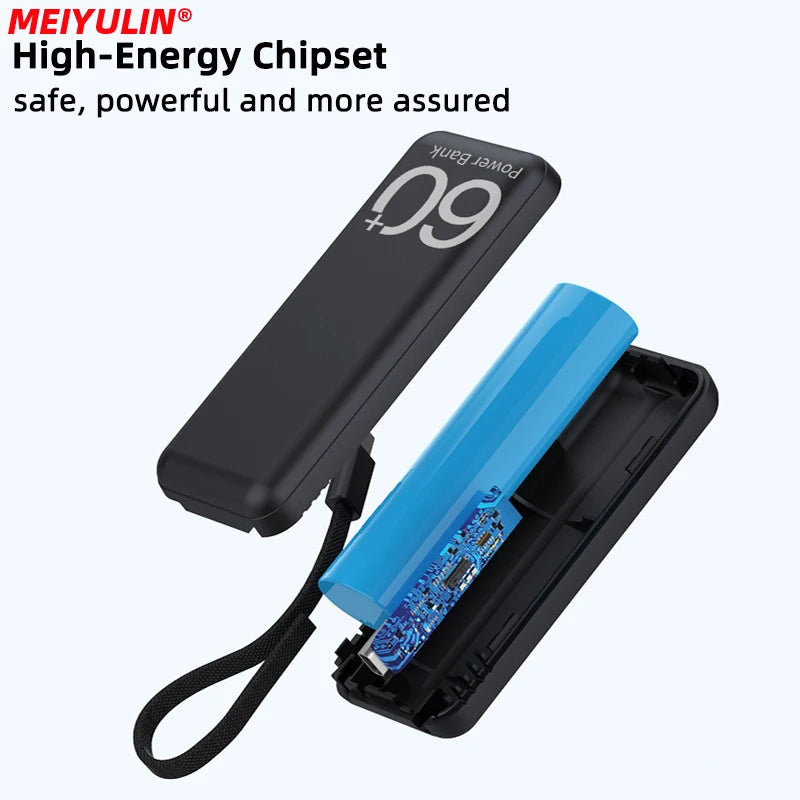 Fast Charging External Spare Battery - Built-in Type C Cable