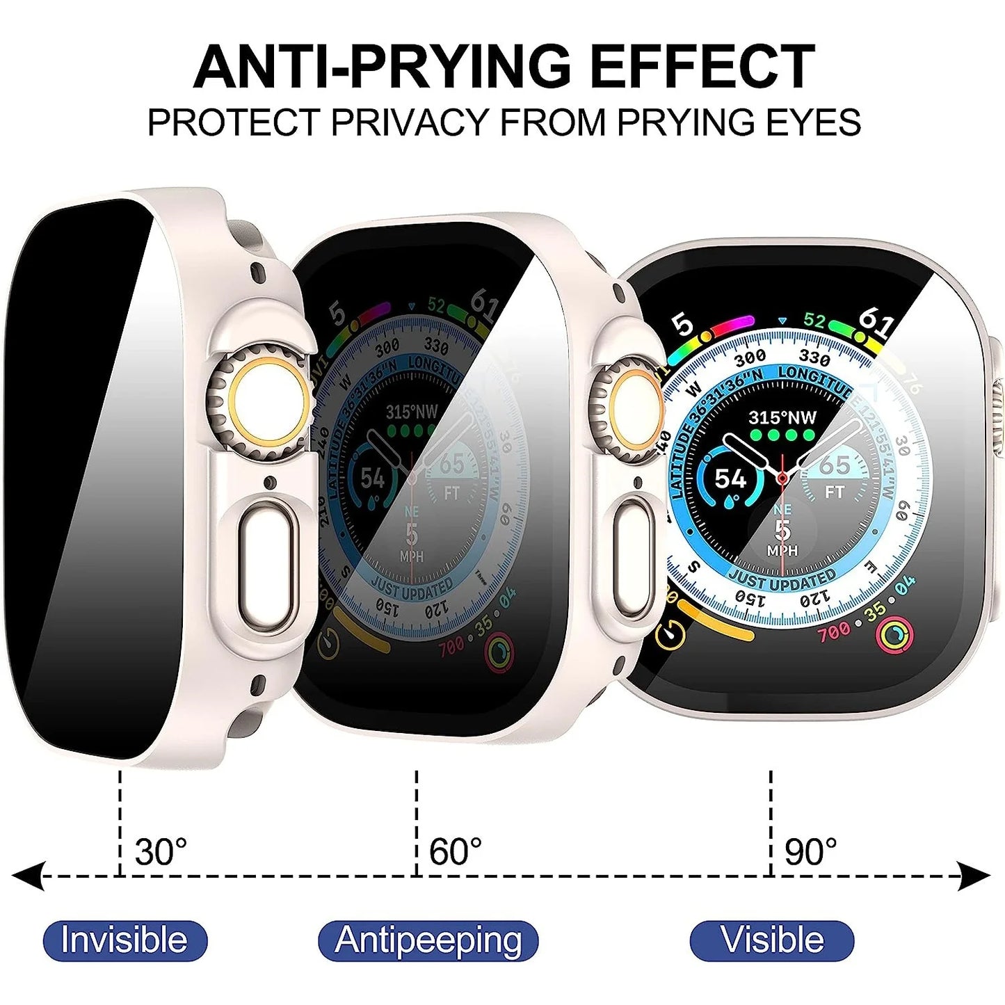 Anti-Scratch HD Glass+Case for Apple Watch