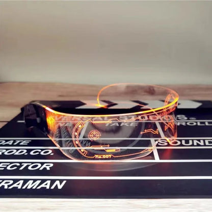 Led Glow Light Up Visor Glasses