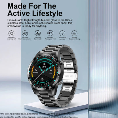 LIGE Fashion Smart Watch Men Full Circle Touch Screen