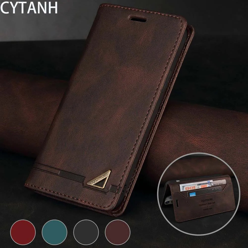 Leather Wallet Case for Samsung