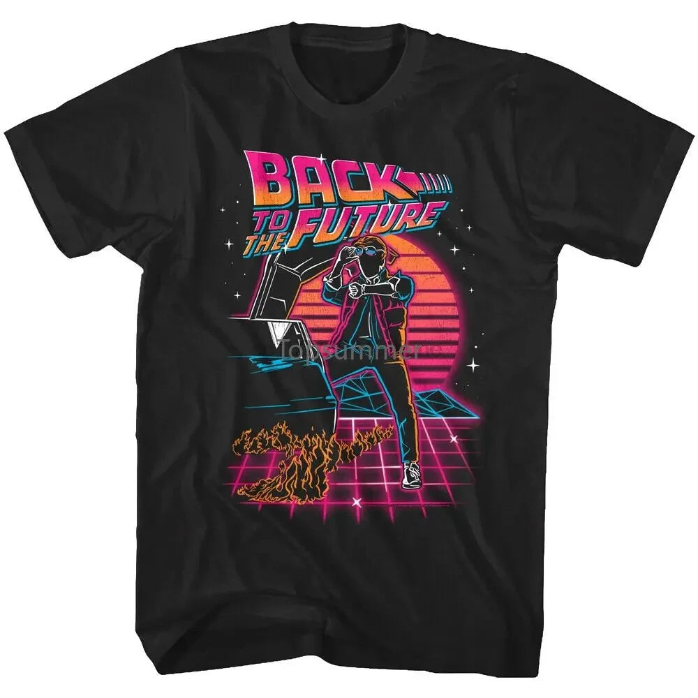 Back To The Future Neon Sunset T Shirt