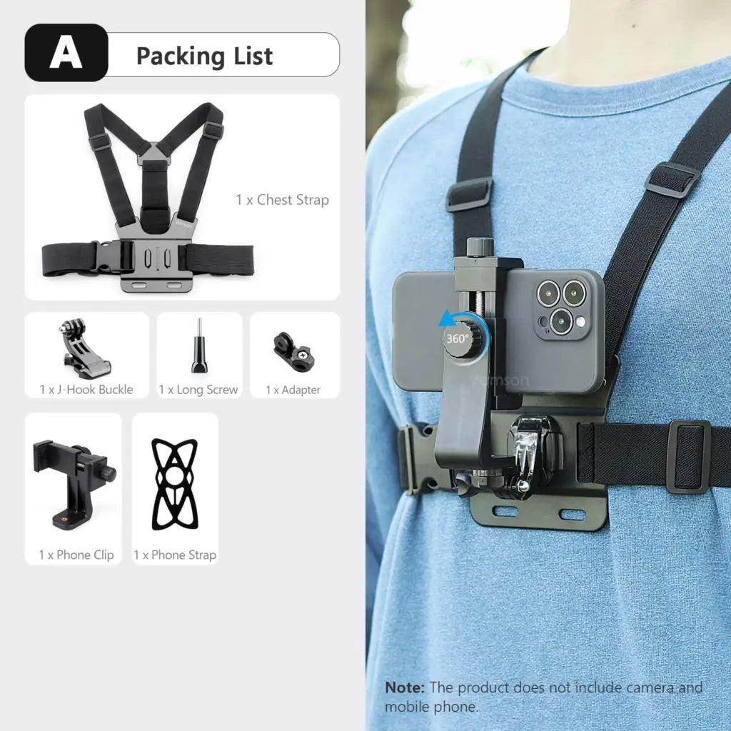 Smartphone Chest Strap Cell Phone Holder